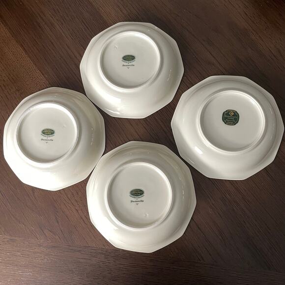 Vintage Art Deco Community China Deauville Fruit Bowl Set of 4 Dessert 1920 READ - Picture 3 of 16